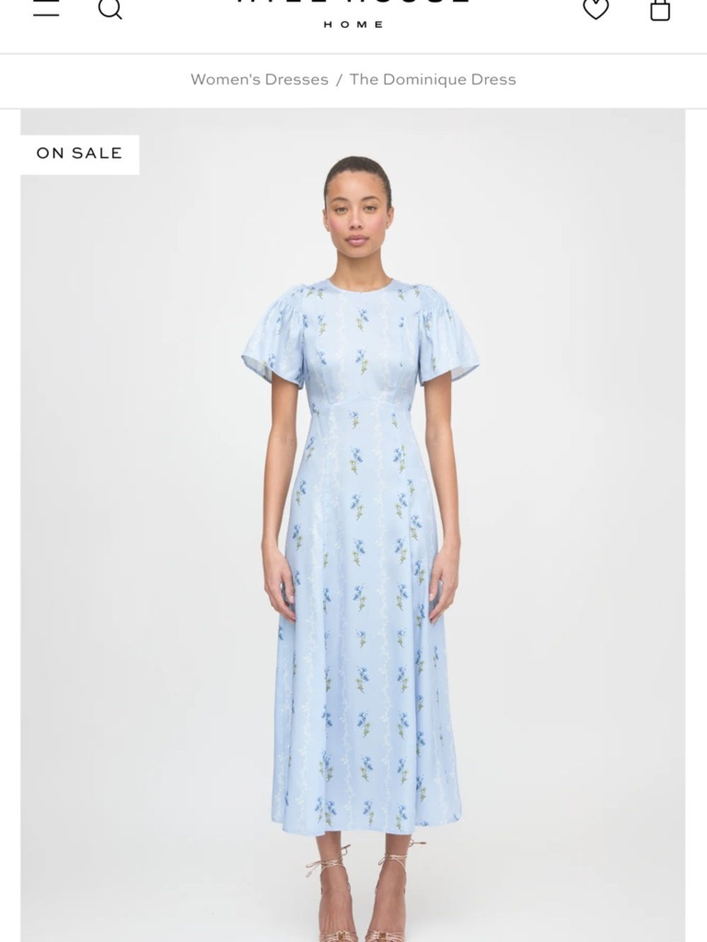 The Dominique Dress - Light Blue Floral Maxi Dress